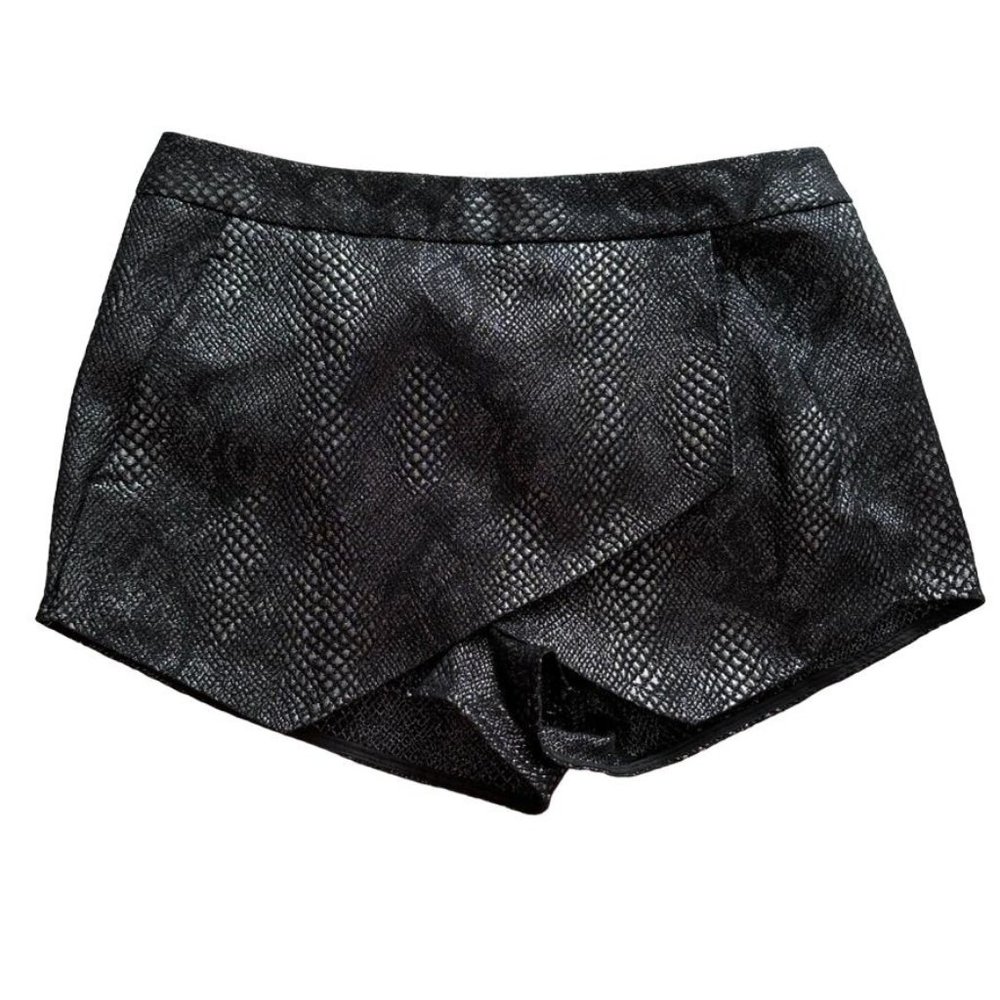Express Womens Gray Metallic Skort Shorts Size 4